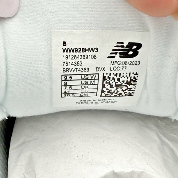 New Balance Womens 928v3 Walking Sneakers US 9.5 M EU 41 White Leather NIB - Picture 12 of 12